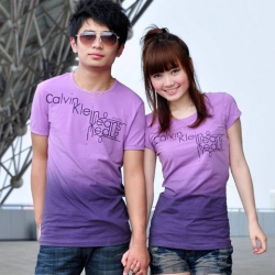 Amanda49 Hot Sale Loose and Comfortable Round Neckline Gradient Color Short Sleeve T-Shirt--Lover's Clothes