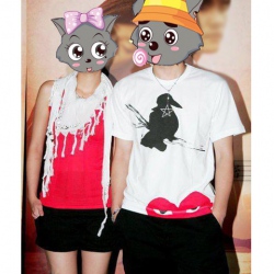 Amanda49 StylishRound Neckline Elastic Cotton Short Sleeve Lovers'Clothes