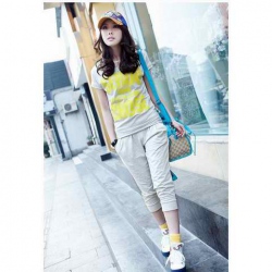 Amanda49 New Arrival Fresh and Young Feel Style Casual Cotta Sport Suit For Woman/Girl