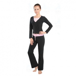Amanda49 Special Offer Summer Fashion Top Grade Long Sleeve Black Yoga Clothing Dance Suit
