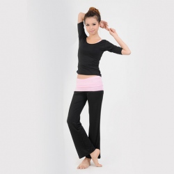 Amanda49 Special Offer Summer Fashion Top Grade Milk Silk Three-Piece Middle Sleeve Yoga Clothing Dance Suit