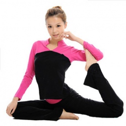 Amanda49 Autumn and Winter Fashion Stand Collar Long Sleeve Yoga Suit