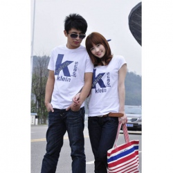 Amanda49 Korea Fashion Stylish Round Neckline Letters Printing Short Sleeve T-Shirt