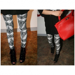 Amanda49 Korea Style Fashionable Boa Grains White Cotton Blended Pants For Women