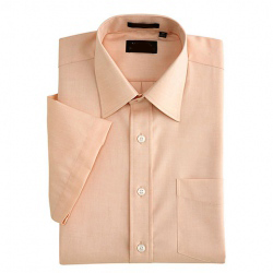 Amanda49 Stylish and Cotton Design Intelligent Short Sleeve Collar Shirt - Orange