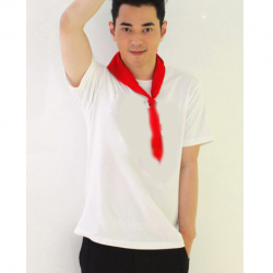 Amanda49 Stylish Round Neckline Letter Printed White Sleeves Cotton Fabric T-Shirt For Men