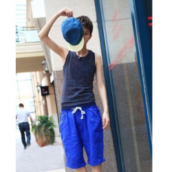 Amanda49 Popular and Comfortable Round Neckline Dots Pattern Cotton Fabric Strander Vest For Men