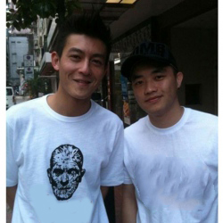 Amanda49 Stylish Round Neckline Ghost Pattern Cotton T-Shirt For Men