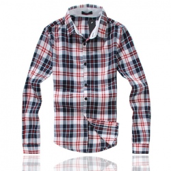 Amanda49 New Arrival Decent Style Long Sleeve Plaid Shirt For Men