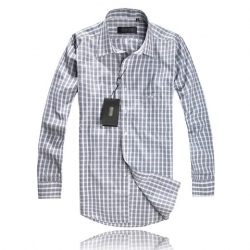 Amanda49 Decent and Single-Breasted Long Sleeve Plaid Shirt For Men