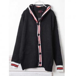 Amanda49 Popular and Refreshing Stripes Hem Long Sleeves Hood Coat For Men