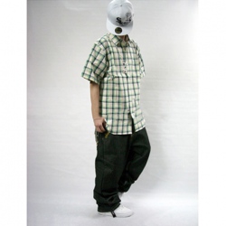 Amanda49 Hip Hop Style Street Fashion Loose Short Sleeve Cotton Shirt