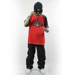 Amanda49 Hip Hop Style Street Fashion Exquisite Workmanship Flock Printing Round Neckline Short Sleeve T-Shirt