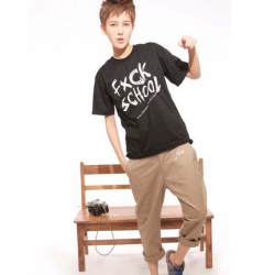 Amanda49 Casual School Style Khaki Ramie Cotton Nine Minutes of Pants For Men