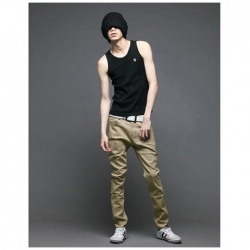 Amanda49 New Arrival Corean Fashion and Casual Style Slim and Elastic Thicken Skinny Trousers For Man