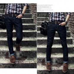 Amanda49 Fashion and Casual Style Slim Straight Jeans For Man