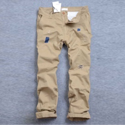 Amanda49 Leisure and Slim Broken Hole Scratch Design Dots Cloth Embellished Twill Long Trousers For Men