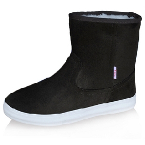 Men's Cotton-padded Shoes Warm Shoes Square Head Half Boots