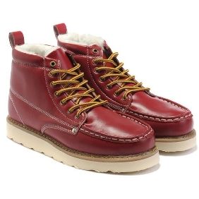 British Men's Ankle Snow Boots Cotton-padded Shoes Martin Boots