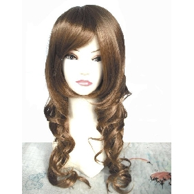 Women Gold Lace Front Long Curly Cosplay Wigs