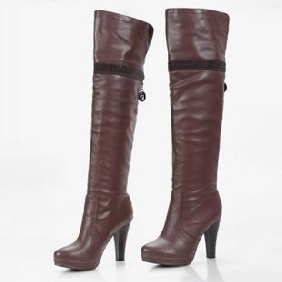 Noble Fashion Western Style High-heeled Platform Thigh-High Boots