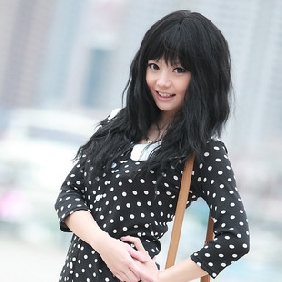 Women's Long Curly Corn Beard Black Full Lace Wigs