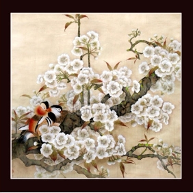 Frameless Flowers and Birds Hand-painted Office and Home Ornamental Oil Painting