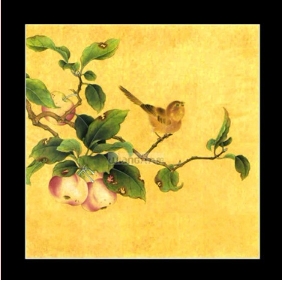 Frameless Fruit Tree Birds Hand-painted Ornamental Oil Painting