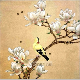 Frameless Flowers and Birds Hand-painted Decorative Oil Painting