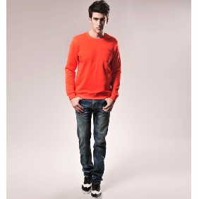 Men's Casual Sports O-Neck Long Sleeve Cotton Tops T-shirt