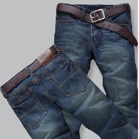 Men's Korean Straight Legs Simple Temperament Fashion Wild Jeans