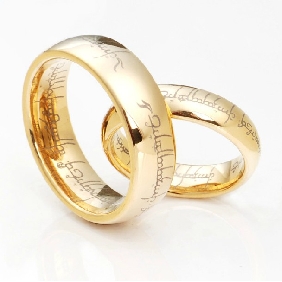 European Retro Tungsten Steel Ring Fashionable Couple Rings