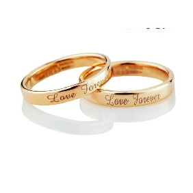 Classical Ring Tungsten Gold Ring Couple Rings