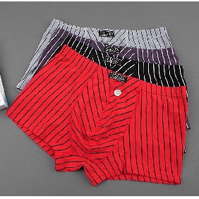Men's Cotton Underwear Stripe Boxers