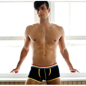 Men's Fashionable Boxers Pure Cotton Underwear Rainbow Stripe Pants