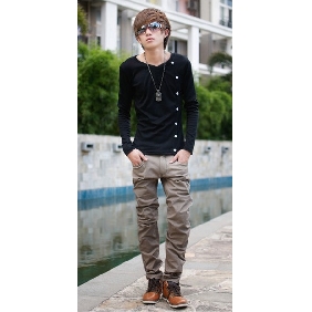 Men's Non-mainstream Fashionable Clothing Long-sleeved T-shirt Autumn Tops