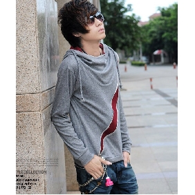Men's Spring Clothing Long-sleeved T-shirt Leisure Fashionable Tops