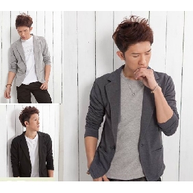 Men's Leisure Cotton Suit Coat In The Style Of Korea