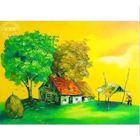 Modern European-style Hand-painted Landscape Frameless Abstract on Canvas Painting