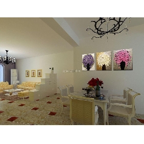 Modern Hand-painted Rich Flowers Frameless Abstract on Canvas Painting