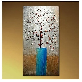 Pure Hand-painted Frameless Modern Wealth Tree Living Room Oil Painting