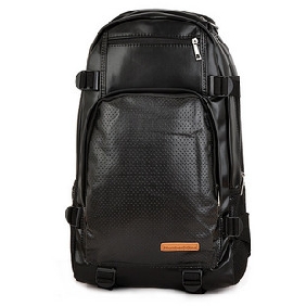 Korean Hollow Leather Men's Hiking Backpacks Students Backpacks
