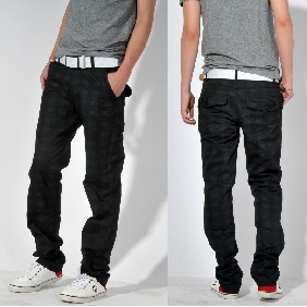 Spring & Autumn Items Men's Trousers In The Style Of Korea Fashion Leisure Plaid Trousers
