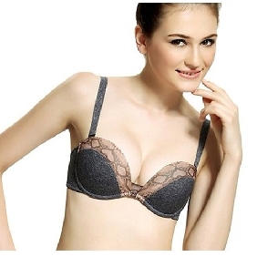 1 / 2 Cup Sexy Cowboy Detachable Straps Three Rows of Three-button Thin Mold Cup Bras