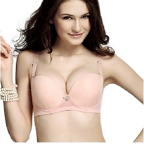Fashion Draped Steel Ring 3 / 4 Cup Thin Mold Cup Bras