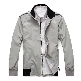 Men's Leisure Jacket Solid Coats With Standing Collar