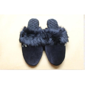 New Rabbit Fur Slippers Women's Household Slippers Special For Wood Floor