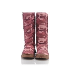 Women's Camo Winter Boots Polyester Sherpa Snow Boots Flat Warm Boots