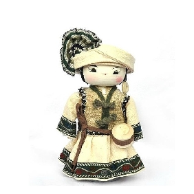 Lovely National Dolls Handwoven Cloth Dolls Zhuang Boy Dolls