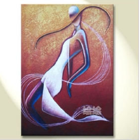 Pure Hand-painted Frameless Girl Modern European Abstract Figure Oil Paintings